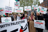 Demonstration in support of Palestinians in Gaza, in Dublin