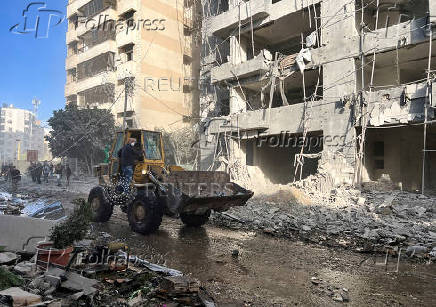 Aftermath of Israeli strikes on Beirut suburbs