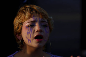 Protest to mark the International Day for the Elimination of Violence Against Women, in Bogota