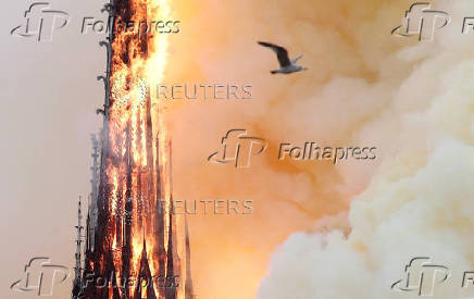 FILE PHOTO: Fire at Notre Dame Cathedral in Paris