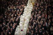 Sunday mass at Notre Dame Cathedral in Paris