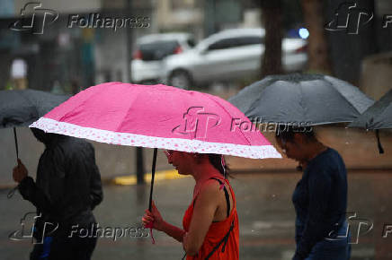 Chuva na regio central de So Paulo