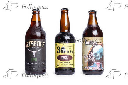 Trs garrafas de cervejas artesanais - Heisenff, 3 Oito e Fratre