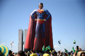 Manifestantes protestam a favor do governo Bolsonaro (DF)