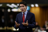 Canada's Prime Minister Justin Trudeau speaks during Question Period in the House of Commons on Parliament Hill in Ottawa