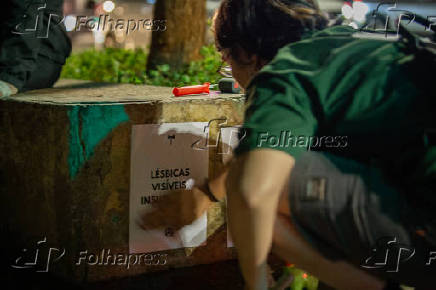 Ato pelo fim do lesbicdio, em frente ao MASP