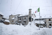 Heavy snow hits Abruzzo region, central Italy