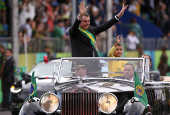 O presidente Jair Bolsonaro participa do desfile de Sete de Setembro
