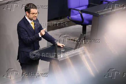 Germany?s lower house of parliament, the Bundestag discusses the 2025 budget