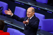 Germany's Scholz addresses parliament in Berlin