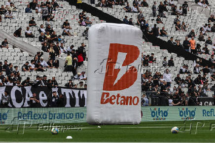 Propaganda da Betano na semifinal da Copa do Brasil entre Corinthians e Flamengo, na Neo Qumica Arena