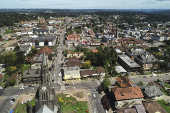 Vista area da cidade de Canela, no Rio Grande do Sul
