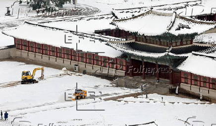 Heavy snow in Seoul