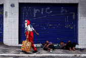 A man dressed as Santa Claus, who identifies as 