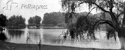 Vista do lago do parque Ibirapuera.