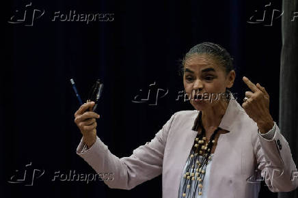 A pr-candidata a Presidncia da Repblica pela Rede, Marina Silva