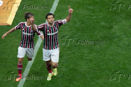 Fred, do Fluminense, comemora o gol 