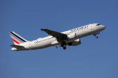 An Airbus A320-214 passenger aircraft of Air France airline, takes off from Malaga-Costa del Sol airport, in Malaga