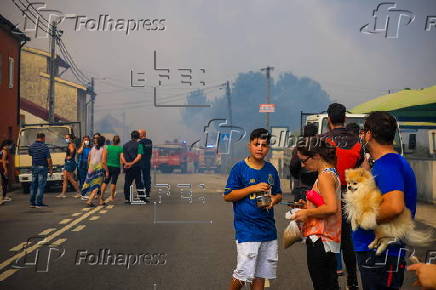 Forest fire in Gondomar, Portugal