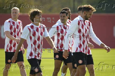 El Girona FC prepara su partido ante el Pars Saint-Germain