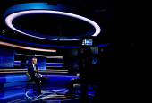 NATO Secretary General Stoltenberg during an interview with Reuters in Brussels