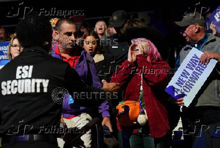 Democratic presidential nominee U.S. Vice President Kamala Harris holds a campaign rally in Reno