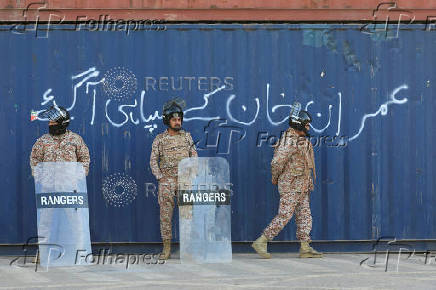 Aftermath of an anti-government rally by supporters of former Pakistani PM Khan's party PTI, in Islamabad