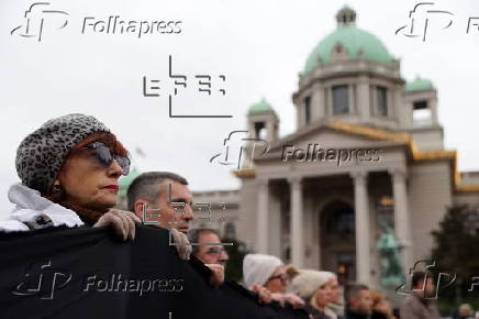 Protesters stage blockade in Belgrade to honor Novi Sad train station victims