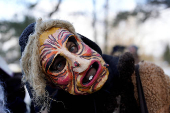 Revellers attend international mask festival in Vecumnieki