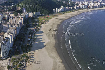 Vista area da praia de Itarar
