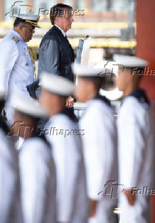 O presidente Jair Bolsonaro no Clube Naval