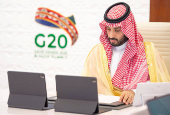 Saudi Crown Prince Mohammed bin Salman attends the 15th annual G20 Leaders' Summit in Riyadh, Saudi Arabia