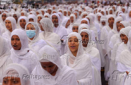 Meskel festival celebration, in Addis Ababa