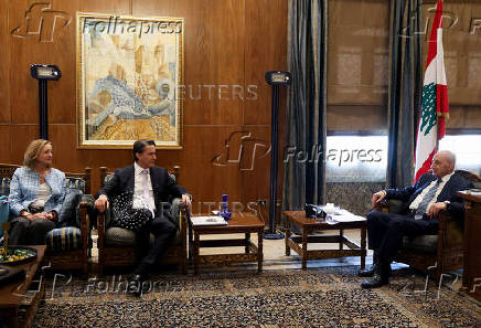 U.S. special envoy Hochstein and U.S. ambassador to Lebanon Johnson meet with Lebanese Parliament Speaker Berri, in Beirut