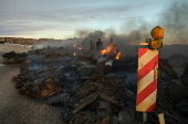 Volcano eruption near Grindavik