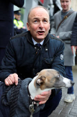 Ireland's Tanaiste Micheal Martin holds an election campaign