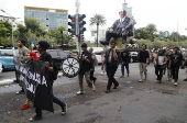 People rally on Human Rights Day in Jakarta