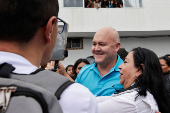 Presidential candidate Luisa Gonzalez of the Revolucion Ciudadana party launches her campaign for the February 2025 election, in Quito