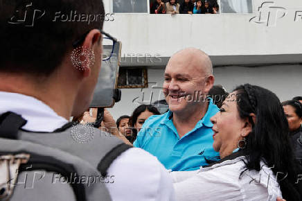 Presidential candidate Luisa Gonzalez of the Revolucion Ciudadana party launches her campaign for the February 2025 election, in Quito