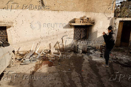 Funeral of Palestinians killed by an Israeli air strike in Jenin camp