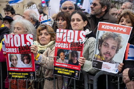 Rally in Paris for Israeli hostages held in Gaza