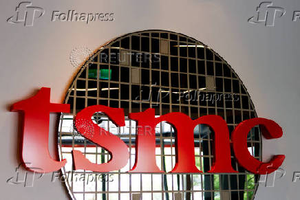 FILE PHOTO: TSMC logo is seen at TSMC Museum of Innovation in Hsinchu