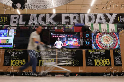 People shop ahead of Black Friday in Brazil