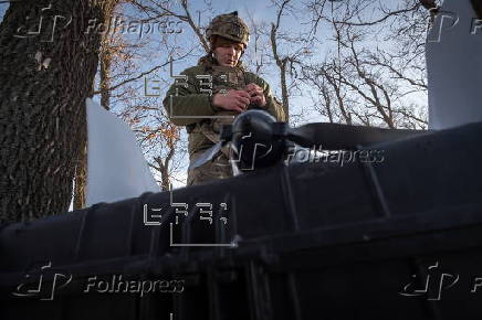 Ukrainian forces conduct aerial reconnaissance near the frontline in eastern Ukraine