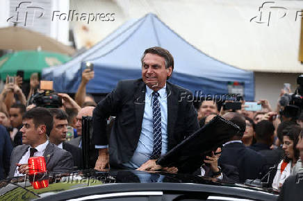 O presidente Jair Bolsonaro na Feira dos Importados, em Braslia (DF)
