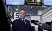 Romanian Border Police press conference on joining Schengen Area measures at Bucharest Airport