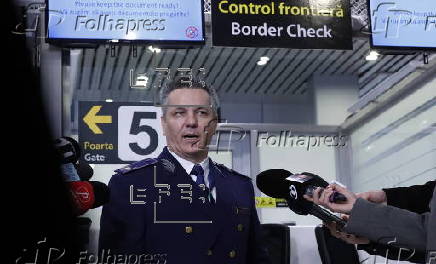 Romanian Border Police press conference on joining Schengen Area measures at Bucharest Airport
