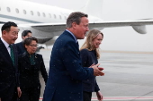 British Foreign Secretary David Cameron visits Mongolia