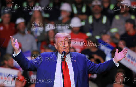 Republican presidential nominee and former U.S. President Trump holds a campaign rally in Indiana, Pennsylvania