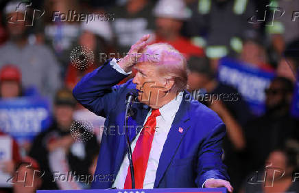 Republican presidential nominee and former U.S. President Trump holds a campaign rally in Indiana, Pennsylvania